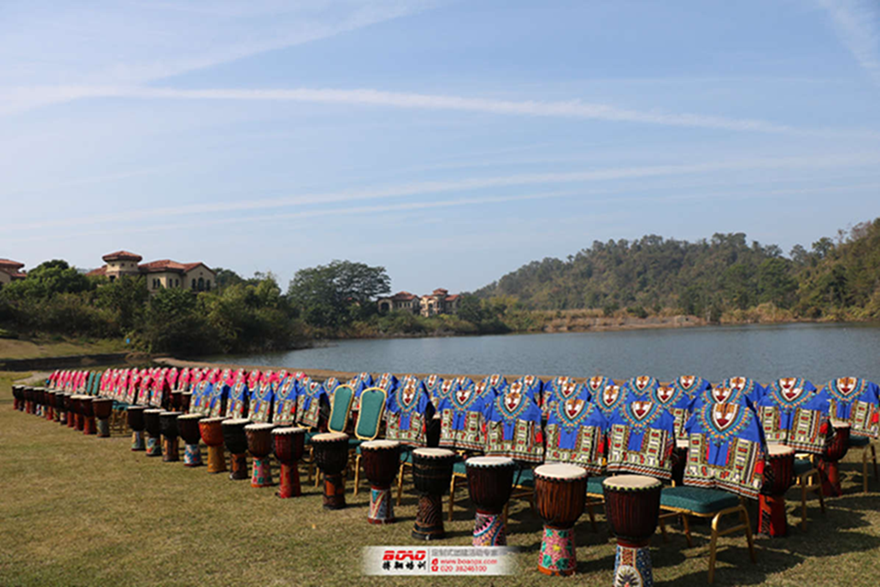 深圳訊得達教育萬綠湖百人非洲鼓拓展團建活動